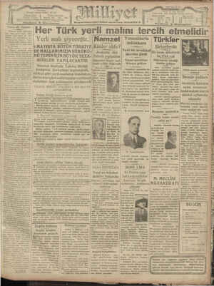 Milliyet Gazetesi 26 Mart 1929 kapağı