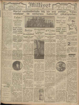 Milliyet Gazetesi 29 Mart 1929 kapağı