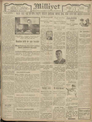 Milliyet Gazetesi 8 Nisan 1929 kapağı