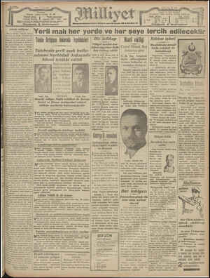 Milliyet Gazetesi 9 Nisan 1929 kapağı