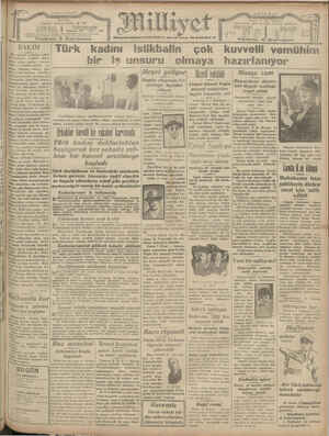 Milliyet Gazetesi 10 Nisan 1929 kapağı