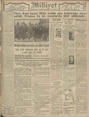 Milliyet Gazetesi 11 Nisan 1929 kapağı