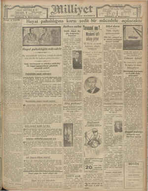 Milliyet Gazetesi 14 Nisan 1929 kapağı