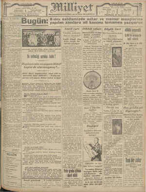 Milliyet Gazetesi 19 Nisan 1929 kapağı