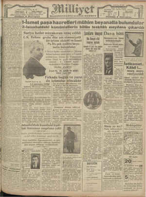 Milliyet Gazetesi 21 Nisan 1929 kapağı