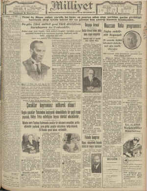 Milliyet Gazetesi 23 Nisan 1929 kapağı