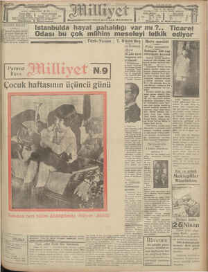 Milliyet Gazetesi 25 Nisan 1929 kapağı