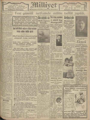 Milliyet Gazetesi 27 Nisan 1929 kapağı