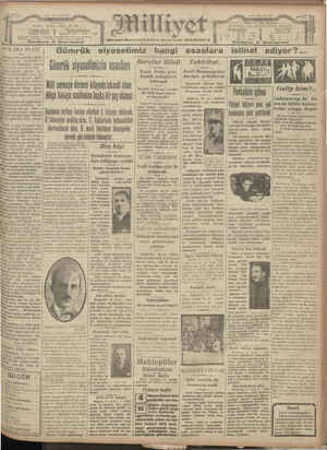 Milliyet Gazetesi 10 Mayıs 1929 kapağı