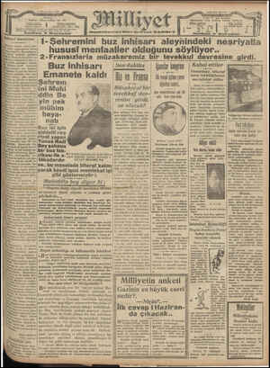 Milliyet Gazetesi 24 Mayıs 1929 kapağı