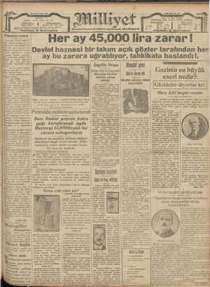 Milliyet Gazetesi 3 Haziran 1929 kapağı