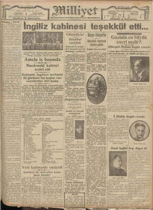 Milliyet Gazetesi 9 Haziran 1929 kapağı