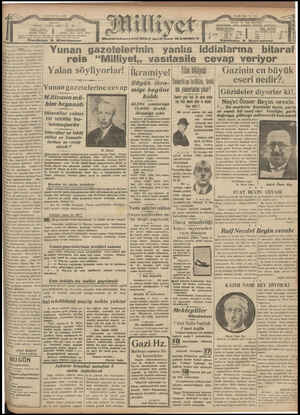 Milliyet Gazetesi 12 Haziran 1929 kapağı