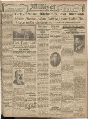 Milliyet Gazetesi 23 Haziran 1929 kapağı