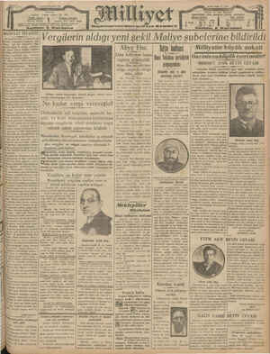 Milliyet Gazetesi 26 Haziran 1929 kapağı