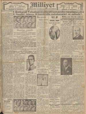 Milliyet Gazetesi 27 Haziran 1929 kapağı