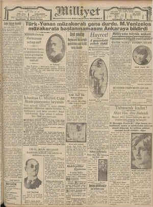 Milliyet Gazetesi 28 Haziran 1929 kapağı
