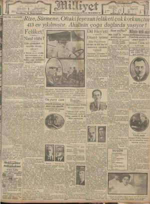 Milliyet Gazetesi 15 Temmuz 1929 kapağı