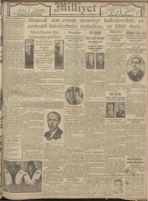 Milliyet Gazetesi 18 Temmuz 1929 kapağı
