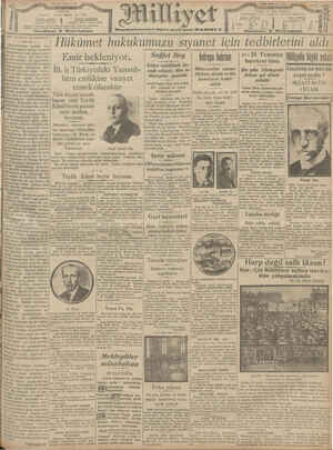 Milliyet Gazetesi 23 Temmuz 1929 kapağı