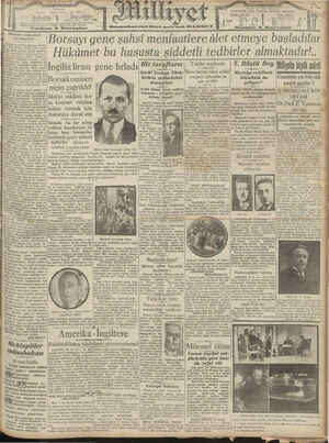Milliyet Gazetesi 26 Temmuz 1929 kapağı