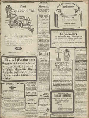   İLLİYET CUMA 26 TEMMUZ, 1920 S N n A p I NAİM VAPURLARI I İzmir postası Seri, lüks ve muntazam olan ADNAN <©7 Temmuz 20 inci
