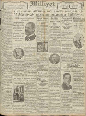 Milliyet Gazetesi 28 Temmuz 1929 kapağı