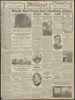 Milliyet Gazetesi 3 Ağustos 1929 kapağı