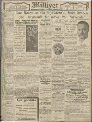 Milliyet Gazetesi 11 Ağustos 1929 kapağı