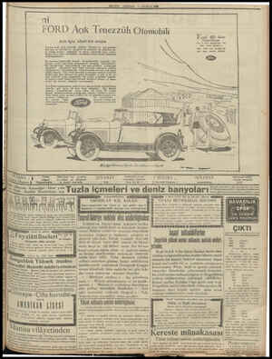  MİLLİYET PERŞEMBE 15 AĞUSTOS, 1920 Fiati 980 dolar Fraako İstaabal (On ve arka tampoalar fiate dahil değildir. ) İşbu —Fiatte