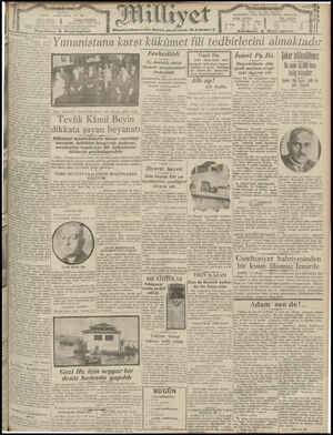Milliyet Gazetesi 16 Ağustos 1929 kapağı