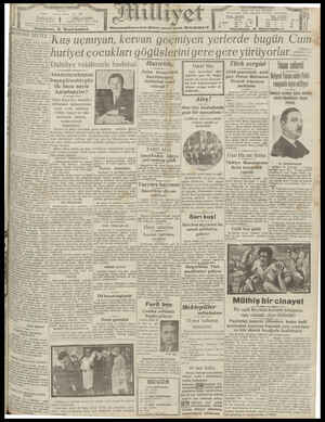 Milliyet Gazetesi 19 Ağustos 1929 kapağı