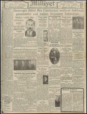 Milliyet Gazetesi 20 Ağustos 1929 kapağı