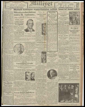 Milliyet Gazetesi 22 Ağustos 1929 kapağı