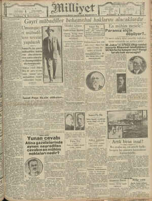 Milliyet Gazetesi 3 Eylül 1929 kapağı