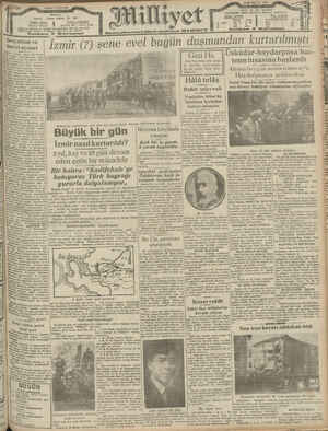 Milliyet Gazetesi 9 Eylül 1929 kapağı