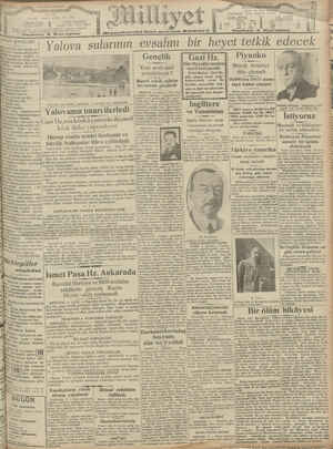 Milliyet Gazetesi 12 Eylül 1929 kapağı