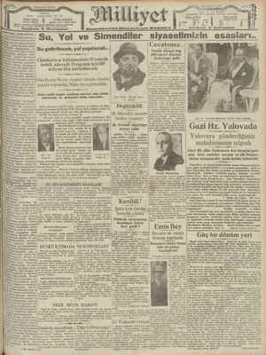 Milliyet Gazetesi 14 Eylül 1929 kapağı