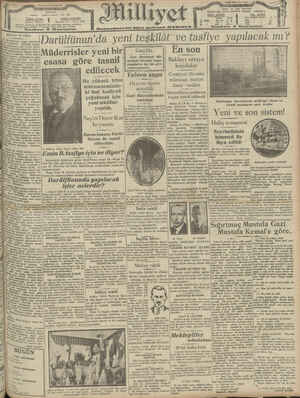Milliyet Gazetesi 26 Eylül 1929 kapağı