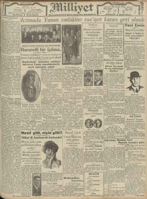 Milliyet Gazetesi 27 Eylül 1929 kapağı