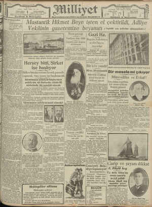 Milliyet Gazetesi 30 Eylül 1929 kapağı