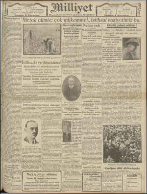 Milliyet Gazetesi 3 Ekim 1929 kapağı