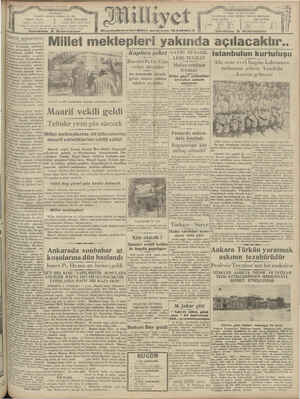 Milliyet Gazetesi 5 Ekim 1929 kapağı