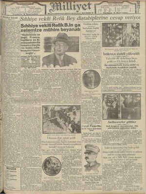 Milliyet Gazetesi 18 Ekim 1929 kapağı