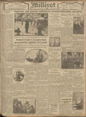 Milliyet Gazetesi 21 Ekim 1929 kapağı