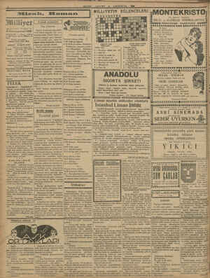  € v * Wülliyet Asrın Ümdesi “Miliiyet” tir 30 Kânunuevvel 1929 DAREHANE — Ankara caddesi ©. 100 Telgraf adresi: Müliyet, İs-
