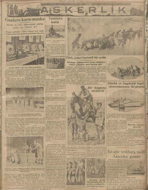  ğ TdarTsdâ K A KA Zengin milletler yalnız orduları iç_in.değil, | bütün millet için maske hazırlamak istiyorlar Berlinde 1929