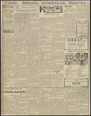  Milliyet srın Ümdesi “Milliyet” tir, 1 HAZİRAN 1930 “ DAREHANE — Ankara caddesi- . 100 Telgraf adresi: Mülliyet, l Telefon