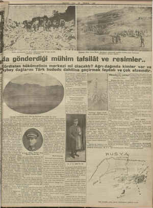   Zeylân mıntakasında bir süvari müfrezemiz sarp ve taşlı arazide müşkilâtla ilerilerken.. ybey dağlarını Türk hududu d AA...