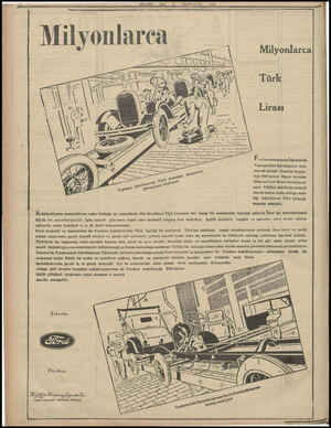  MİLLİYET SALI 2 TEŞRİN EVVEL, 1930 onlarca Ford muessesesinın İstanbul'da Tophane'deki fabrikasının tesi- sine ait iptidai